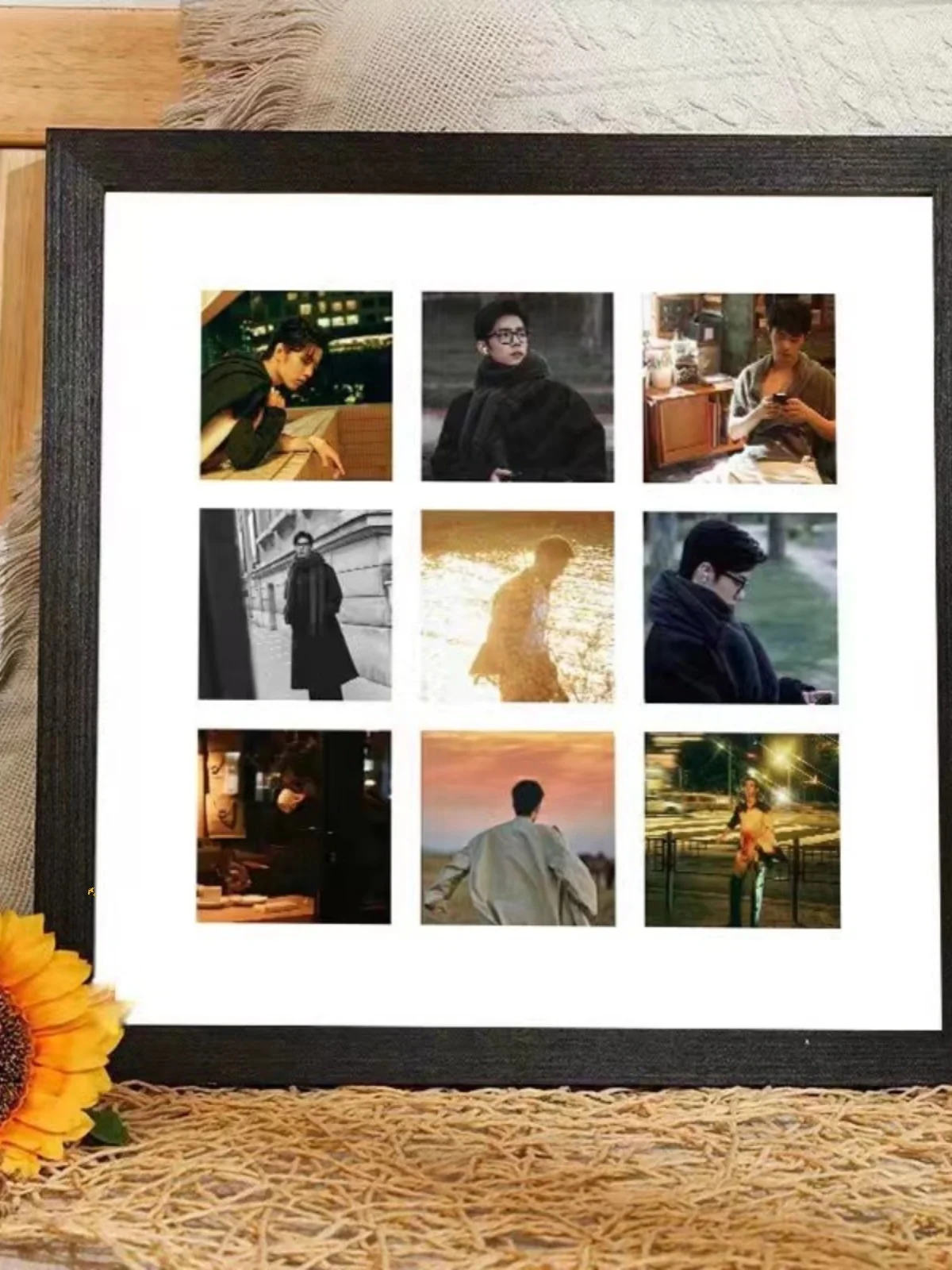 Xiao Zhan Peripheral Photo Album, nove quadrados Frame, Poster de Mesa Postal, DAYTOY Gift, Same Style