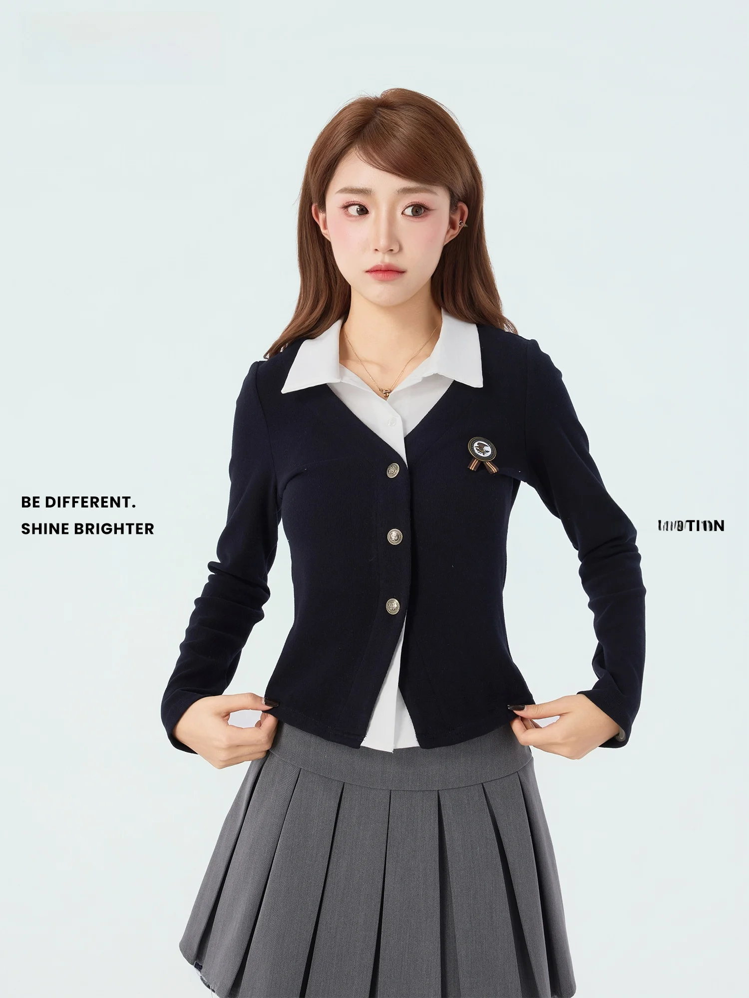 

Didimax Spring New Sle Slim Fit Color Blo irt Original Design C4724 Long Sve Women's Knitted Sweater Faion Top