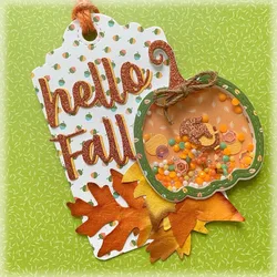 KSCRAFT Fall dynia Shaker Tag metalowe wykrojniki szablony do scrapbookingu dekoracyjne wytłaczanie kartki DIY