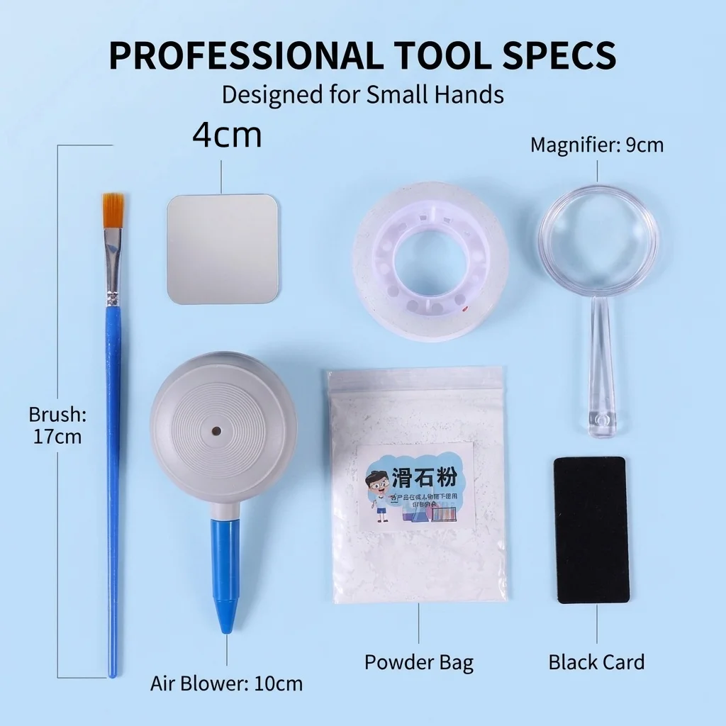 Fingerprint Collection Authentication Science Experiment DIY  Detective Observation Teaching Aids Puzzle Toy For Students Gift