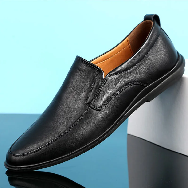 Genuine Leather Men Shoes Luxury Brand Casual Slip on Formal Loafers Men Moccasins Italian Male Driving Shoes zapatos hombre