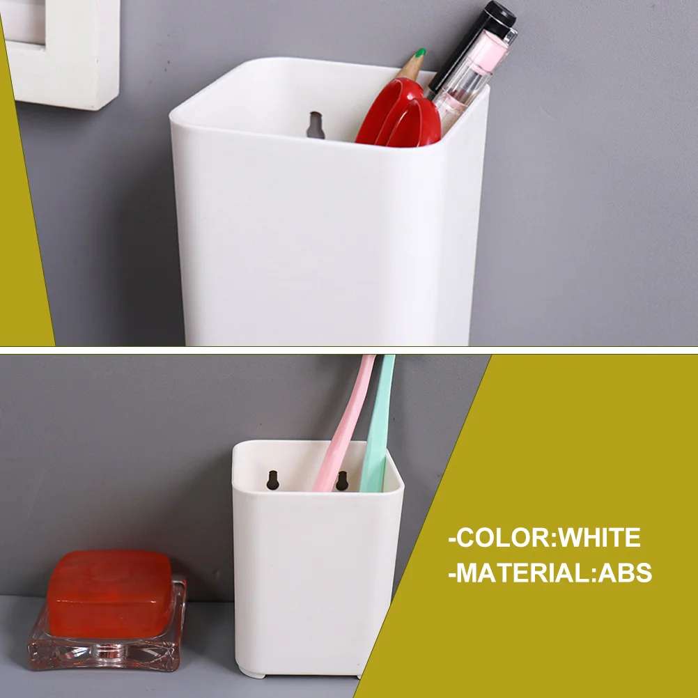

2 Pcs Desk Organiser Pen Holder Storage Box Wall Mount Magnetic Desktop Organizers Office