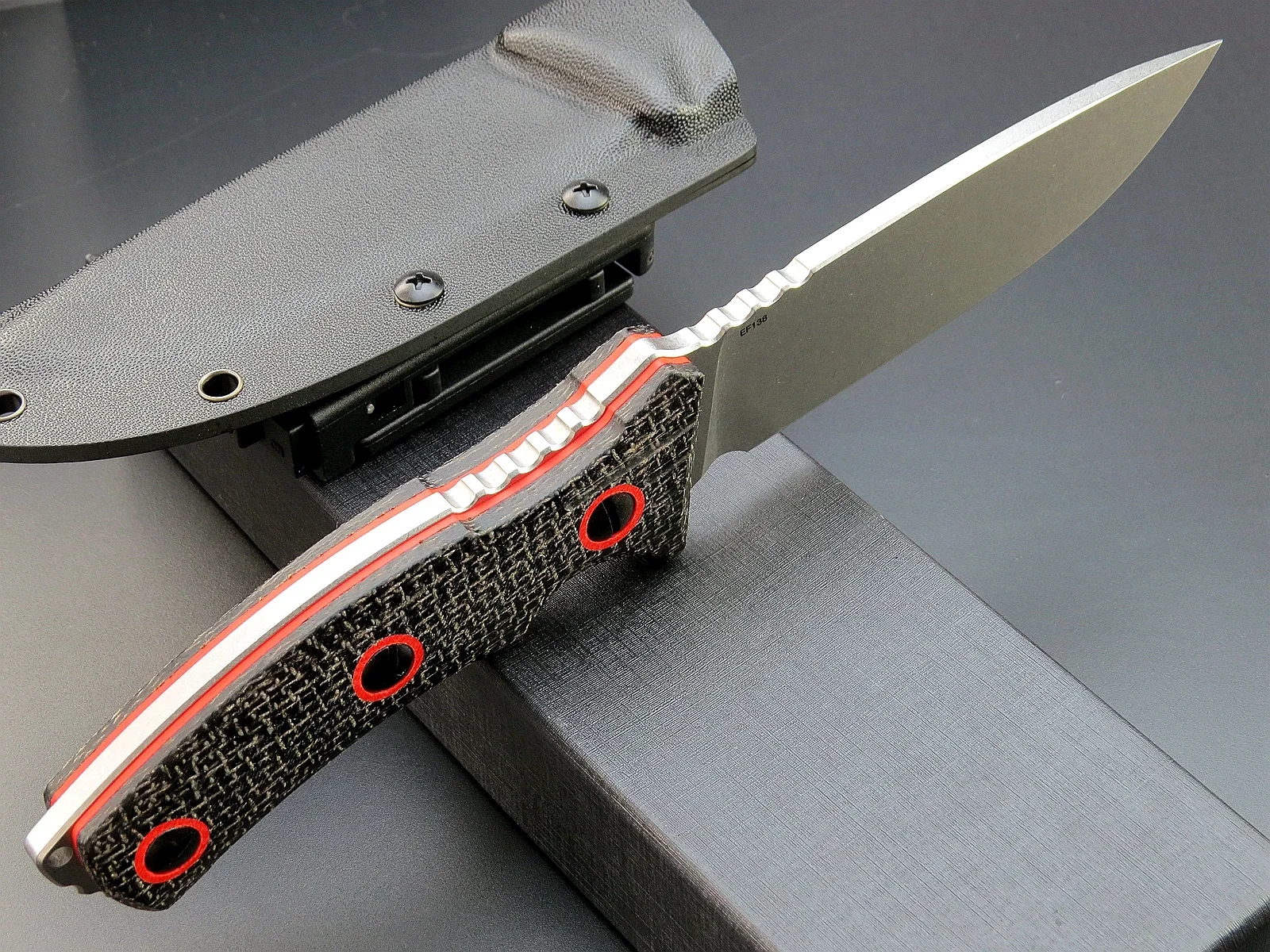 New Eafengrow EF138 Straight KnifesN690 Steel Blade Micarta Handle Full Tang EDC Fixed Blade Knife for Field Working Camping