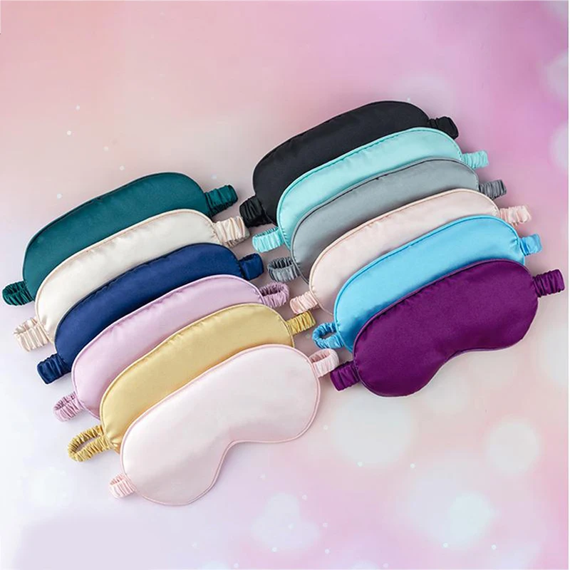 100% Pure Silk Double-Side Shading EyeShade Sleeping Eye Mask Cover Eyepatch Blindfolds Eyeshade Health Sleep Shield Light