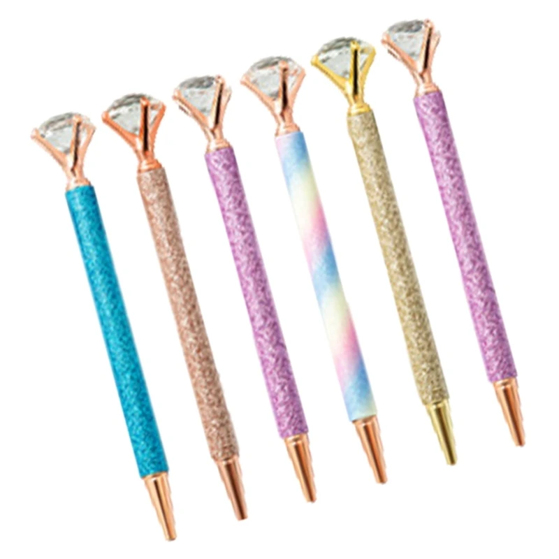 6 шт., шариковая ручка из бисера с выдвижным держателем для значка, ручка из бисера с катушкой для значка, зажим для ремня для