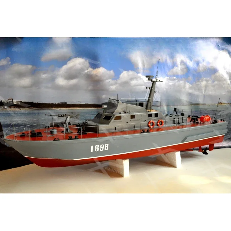 

RC Ship Model 1/32MK Simulated Inland High-speed Patrol Boat Model Assembly Kit Warship Speedboat Toy Collection Gift