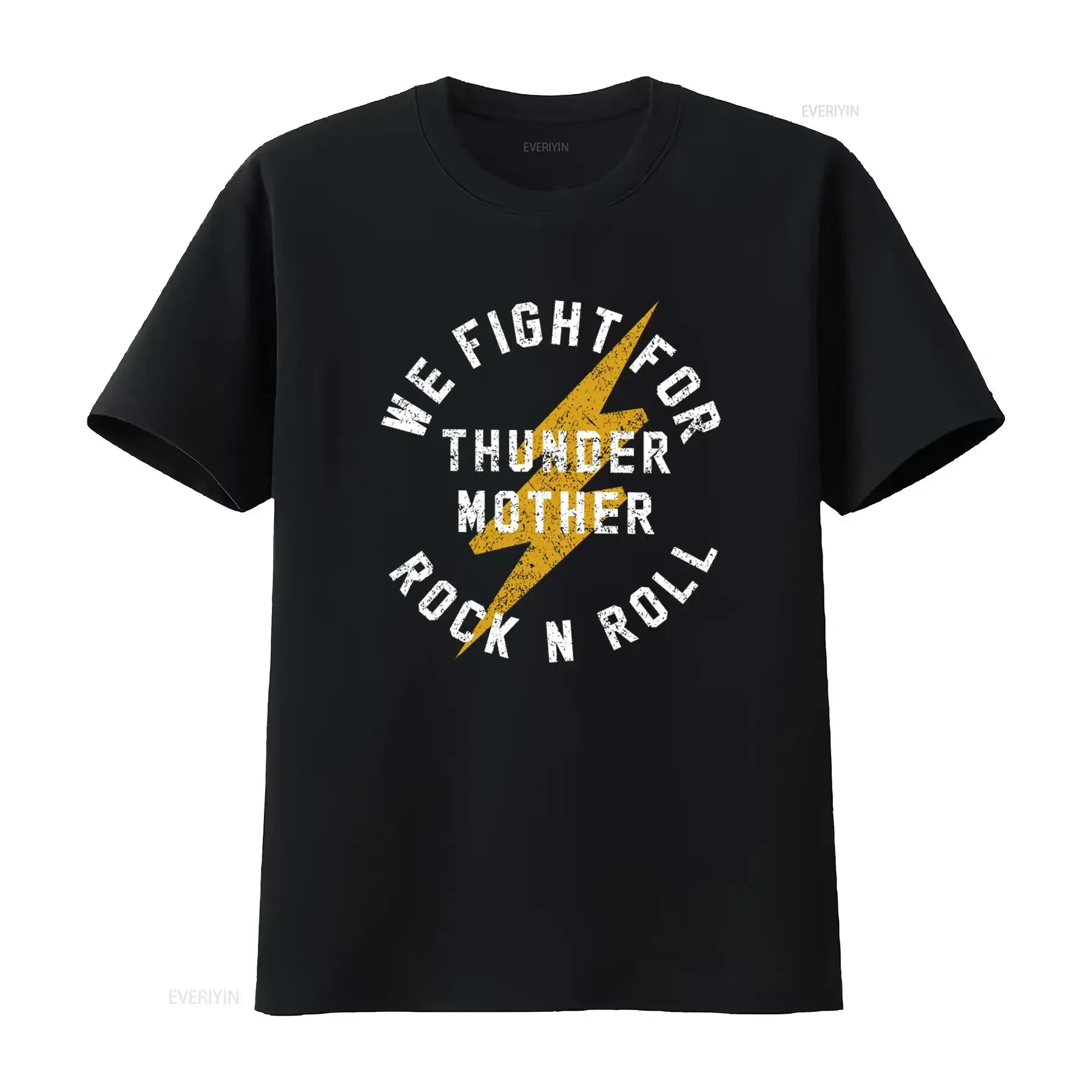 Camiseta Thundermother Band Rock N Roll Preta S 5Xl 1F1147 We Fight For Thunder Mother Design vintage lavada moda masculina