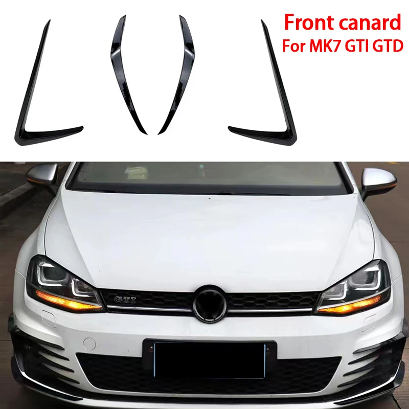 

Front Bumper Canard Splitter Wind Knife for Golf VW GOLF 7 MK7 GTi 2012-2017 Custom Body Kit Splitter Flare Mods Fin Car Style