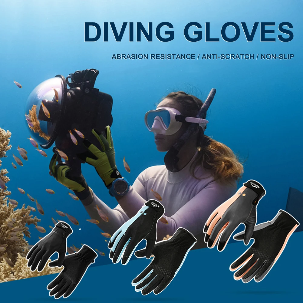 

Scuba Snorkeling Gloves Portable Paddling Surfing Gloves Lightweight Elastic Anti-scratch Antiskid Outdoor Accessories