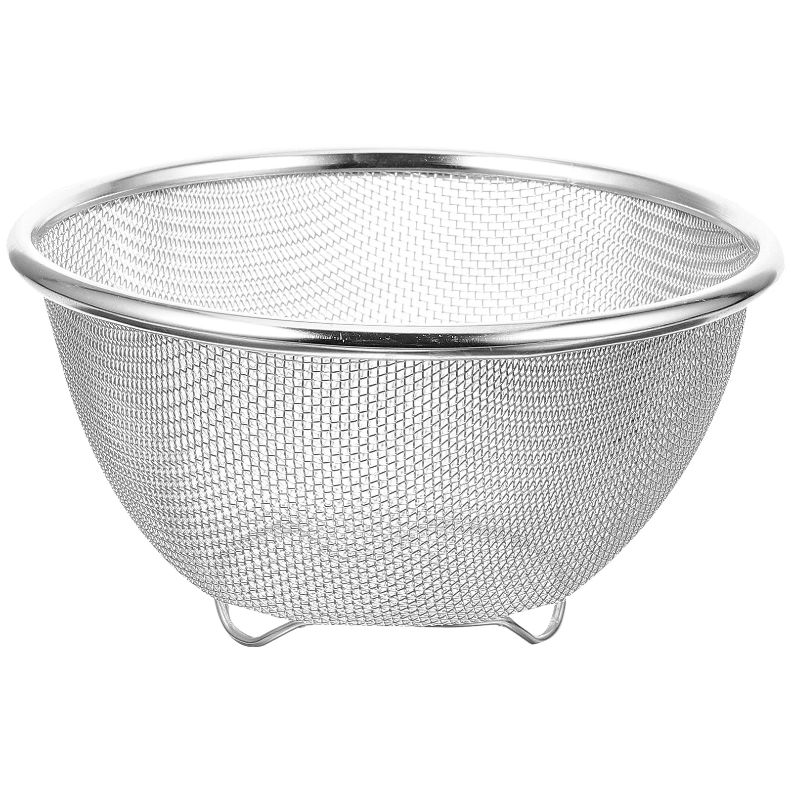 

Stainless Steel 14cm Fine Mesh Strainer Kitchen Vegetable Basket Rice Washing Stainless Steel Strainer Bowl Drain Basket