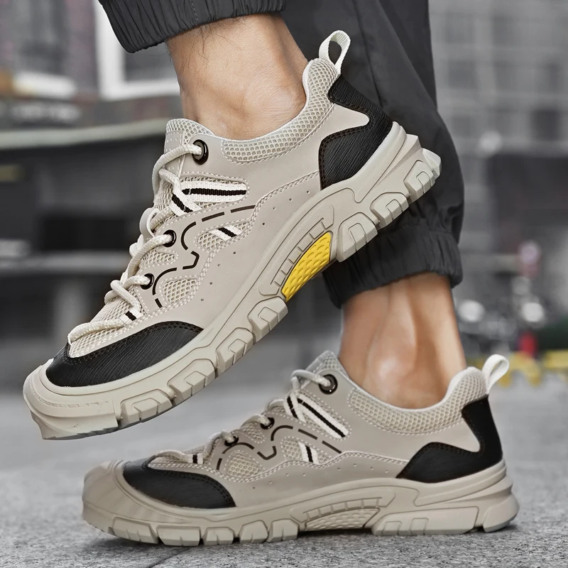 

Классическая мужская спортивная обувь, повседневная и удобная мужская универсальная обувь с высококачественной сеткой на мягкой подошве, размеры 38–46