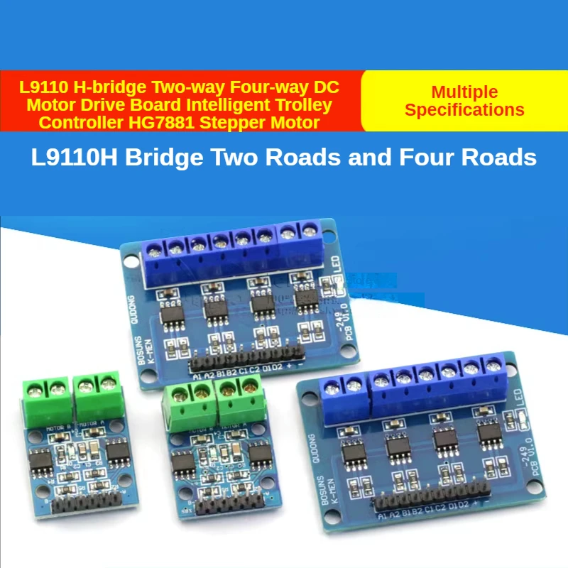 L9110 H-bridge two-way four-way DC motor drive board intelligent trolley controller HG7881 stepper motor