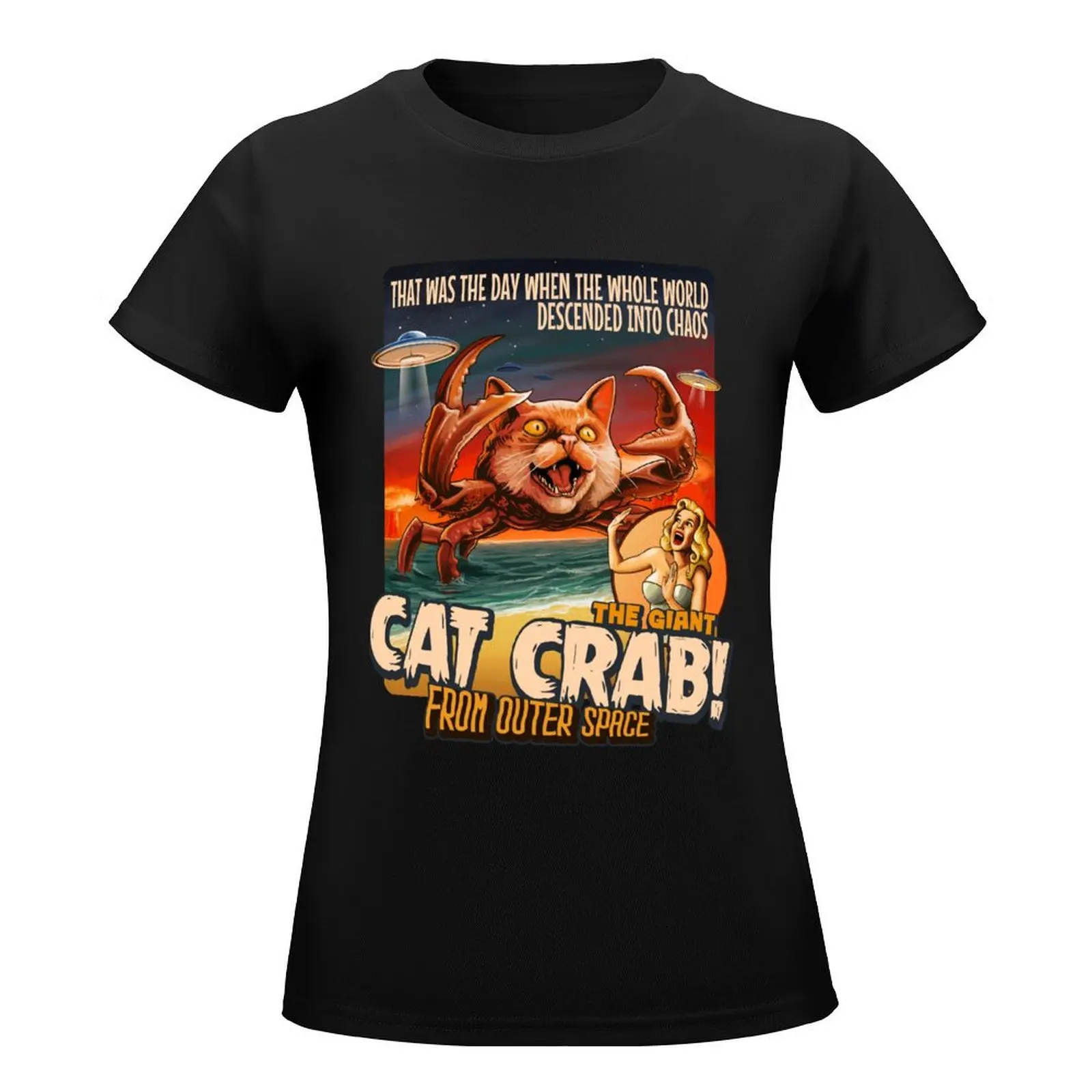 The Giant Cat Crab T-Shirt animal print shirt for girls sports fans t-shirt dress for Women long