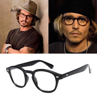 New Johnny Depp Style Glasses 2024 Men Retro Vintage Prescription Eyeglasses Women Optical Spectacle Frame Clear lens Black