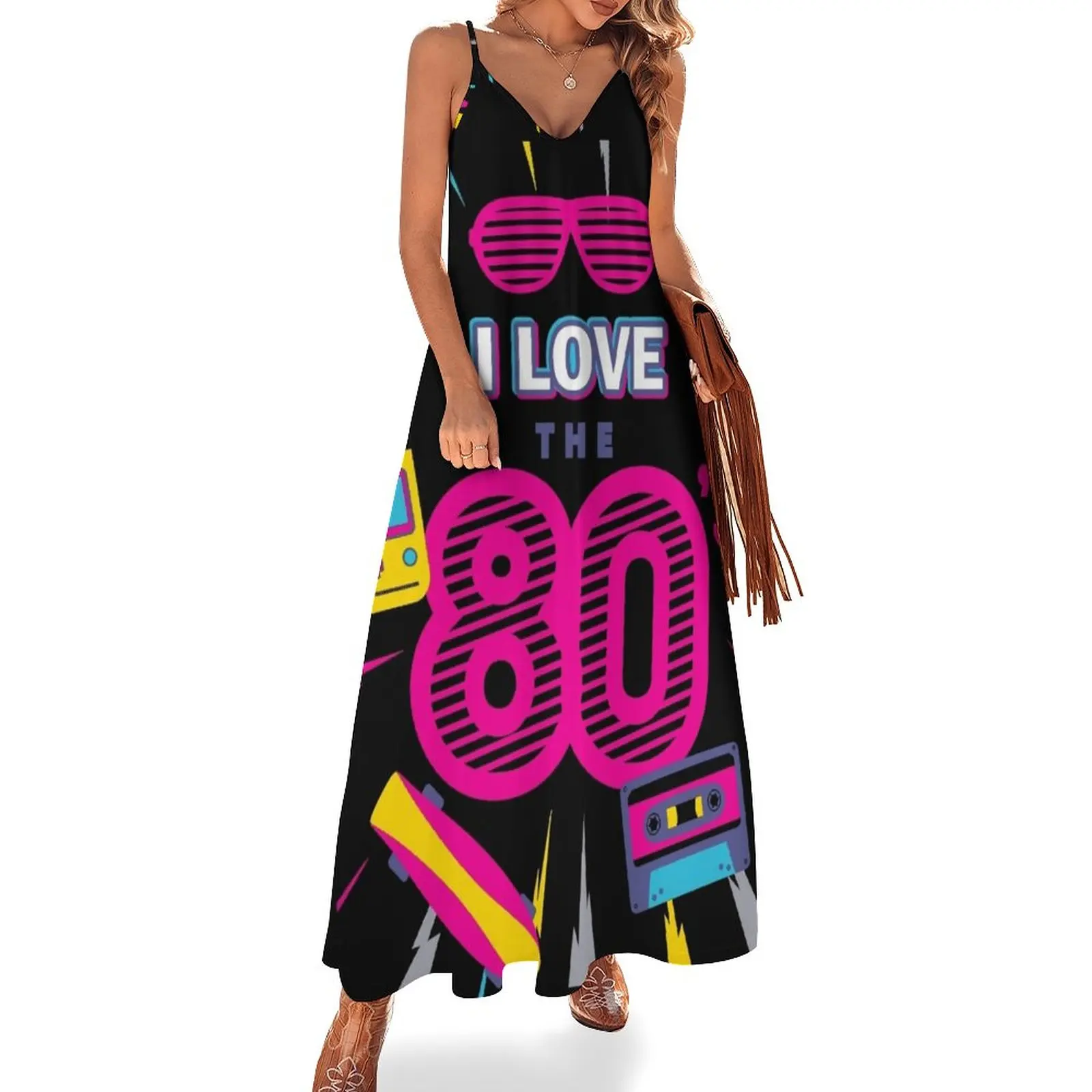 I Love The 80s retro style Sleeveless Dress dresses for special events dress party night party dresses women