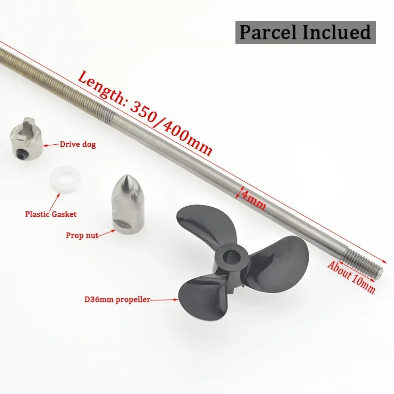 RC 보트 RC 모델 보트 샤프트 키트 4mm 좌/우측 플렉시블 액슬+드라이브 도그+가스켓+3 블레이드 프로펠러+프롭 너트 황동 튜브 (RC 보트용)