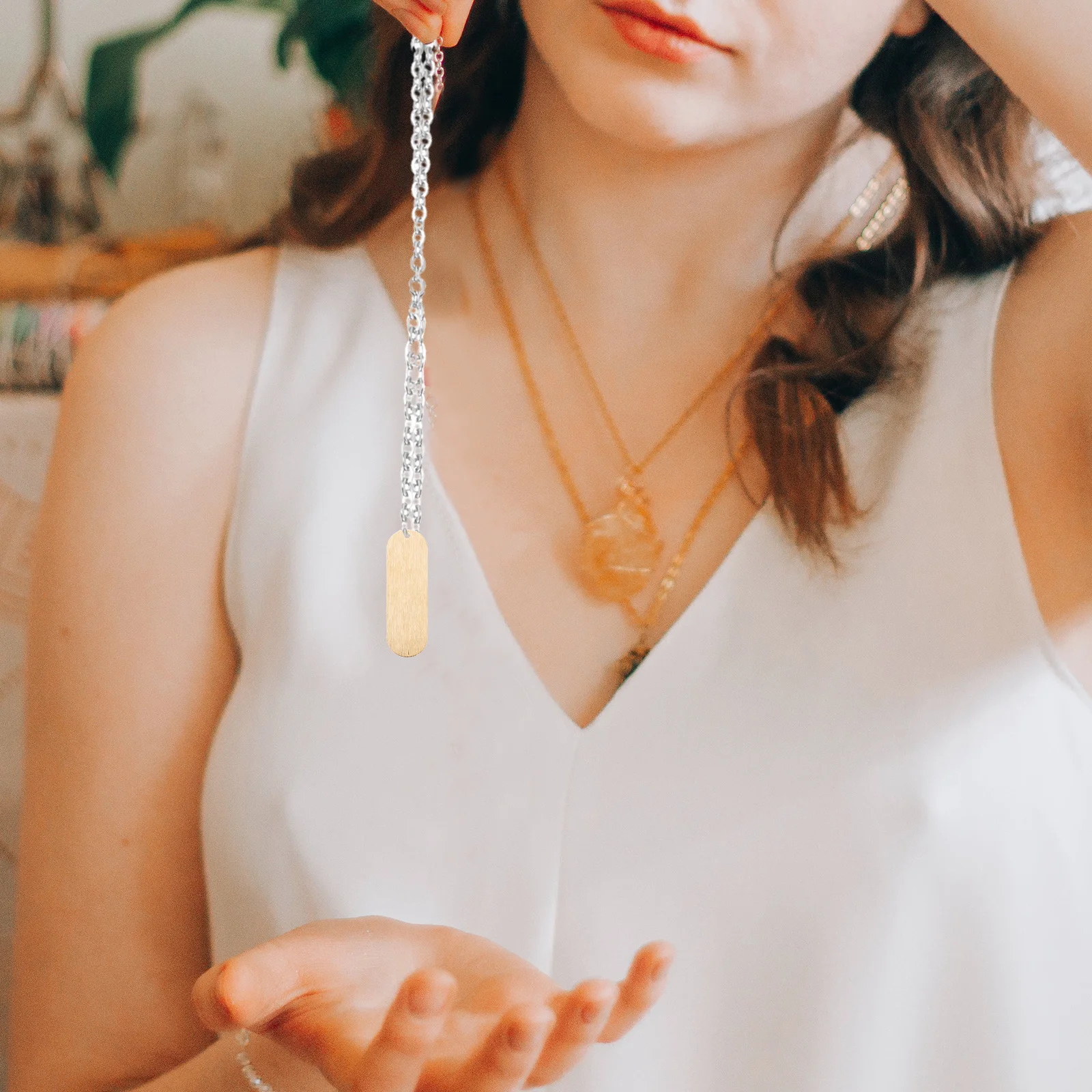 

25 шт. овальный пустой кулон с одним отверстием, медная бирка «сделай сам», подвеска для изготовления ювелирных изделий, длинная износостойкая матовая отделка, ремесло