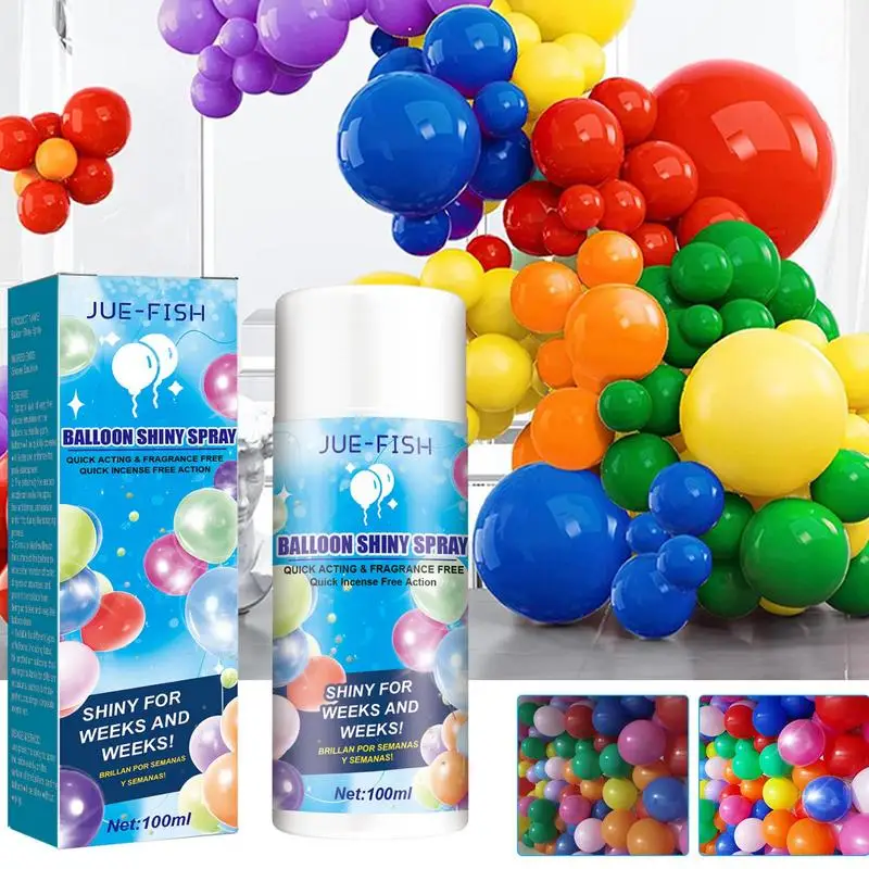 Balloon Shiny Spray Colorful High Gloss Prevent Oxidation Anti Fading Polish Birthday Party Decoration Balloon Brightener Spray