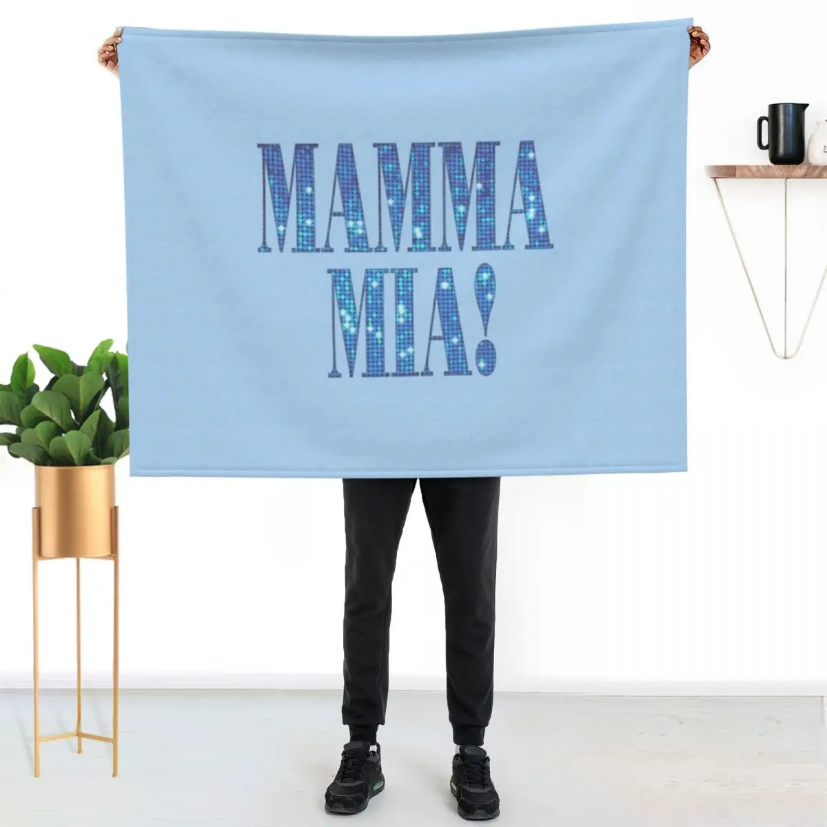 Mamma Mia -disco- Throw Blanket Hairy For Decorative Sofa Retros Luxury Beautifuls Thin Blankets
