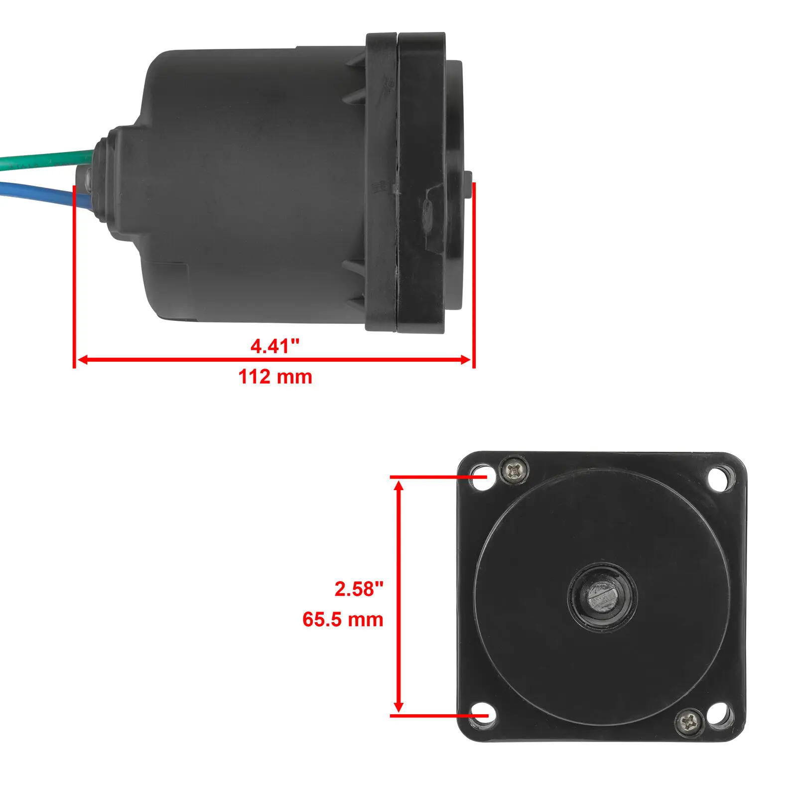 64E-43880 Power Trim Motor and Relay for Yamaha 150-200HP 225HP 1997-ON 6240, TRM0069 64E-43880-00-00 67H-43880-01-00 63P-81950