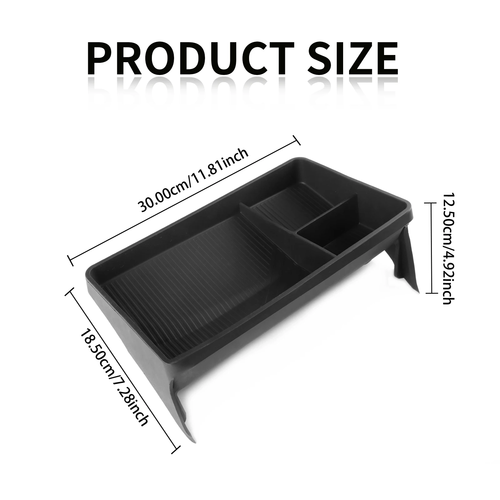 For Toyota C‑HR 2024-2027 LHD RHD Silicone Navigation Screen Side Storage Tray Dash Monitor Holder Organizer Auto Interior Decor