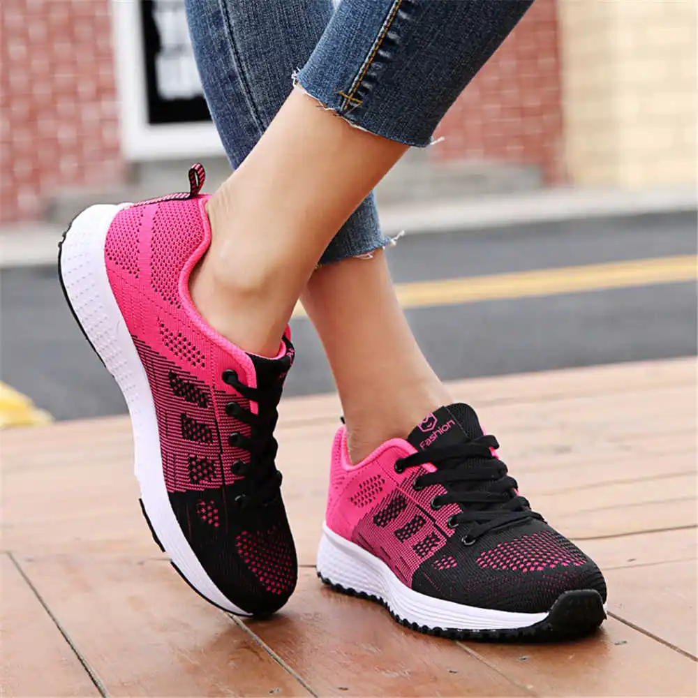 

High Cut Increase Height Women Leading Fashion Woven Sneakers Green White Running Shoes Jogging Shoes Sport Loafter Kit