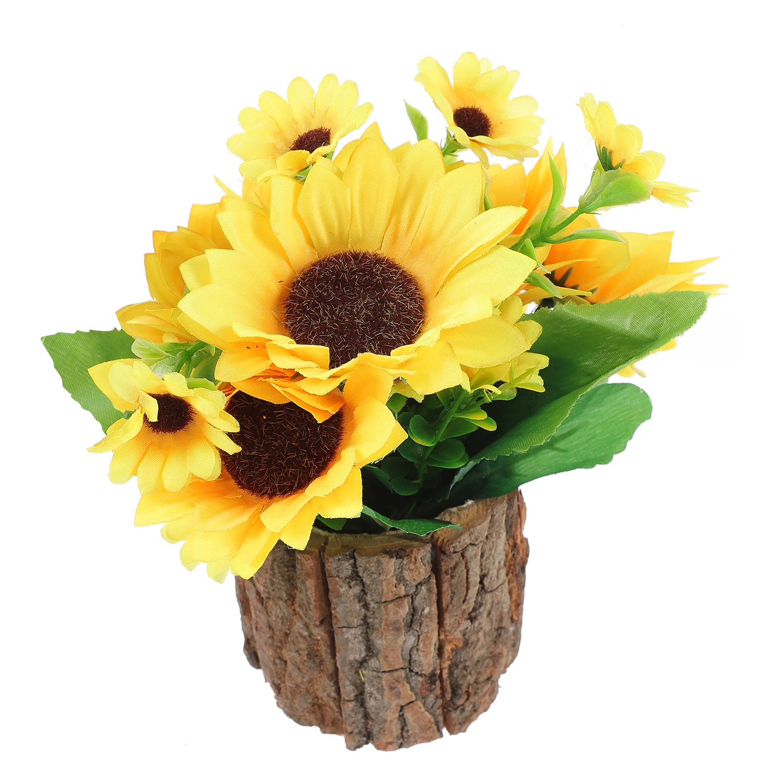 

Flower Bucket Utensils Garden Pots Floral Buckets for Flowers Artificial Plants Outdoor Vase Wood Log Plant Container Natural