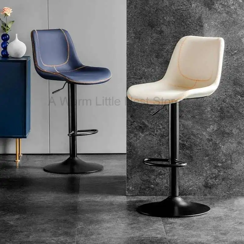 

Bar Chair Household Lifting Light Luxury Simple Commercial Back Chair Rotating Nordic Cashier Desk High Stool