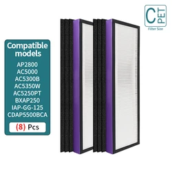 2 opakowania FLT5000 prawdziwe HEPA filtr zamienny C kompatybilne z GermGuardian AC5000E AC5250PT AC5300B AC5350B AC5350B AC5350BCA AC5350W