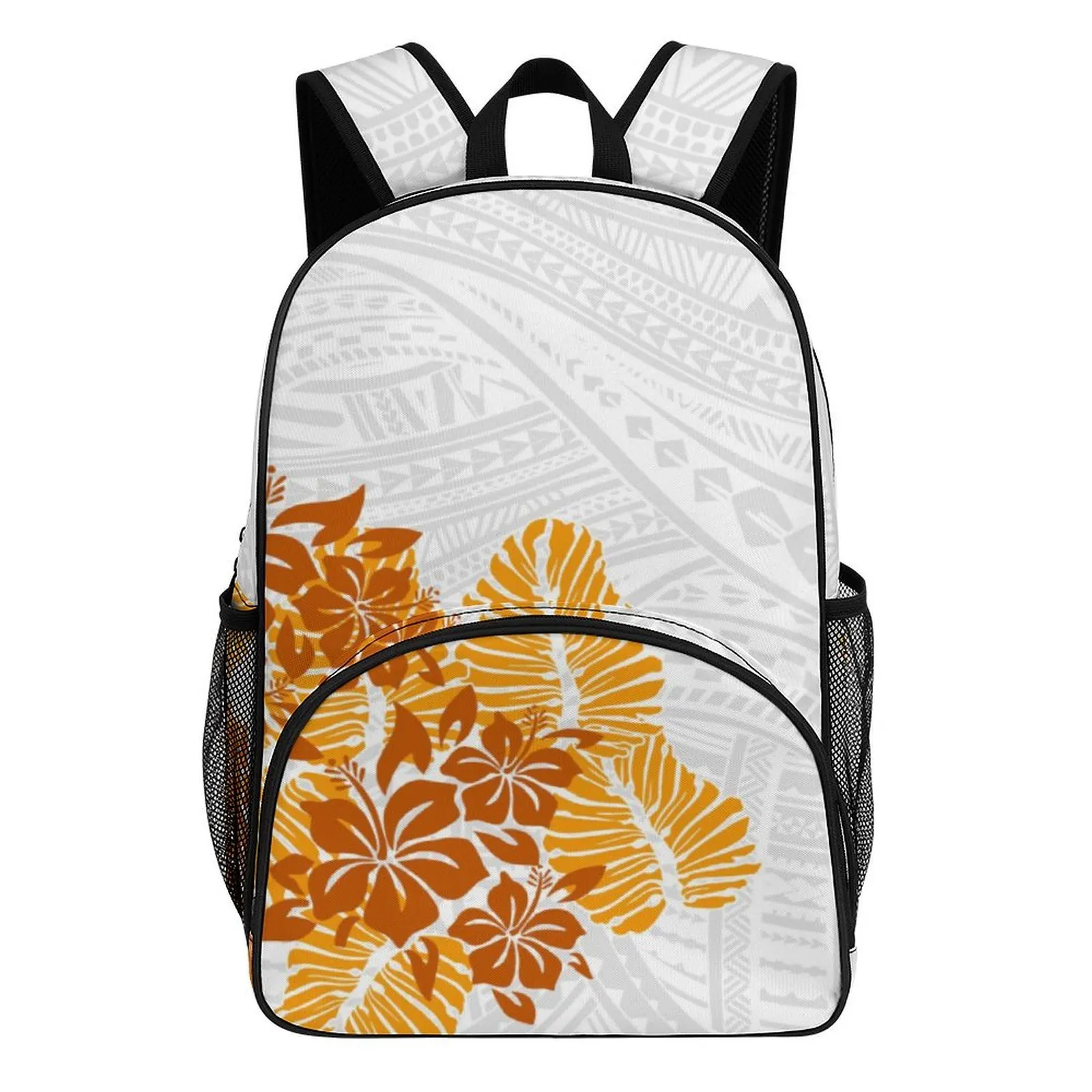 

Молодежные школьные сумки, двухслойные рюкзаки большой вместимости, рюкзаки для ноутбуков, полинезийские рюкзаки с цветочным принтом для взрослых на заказ