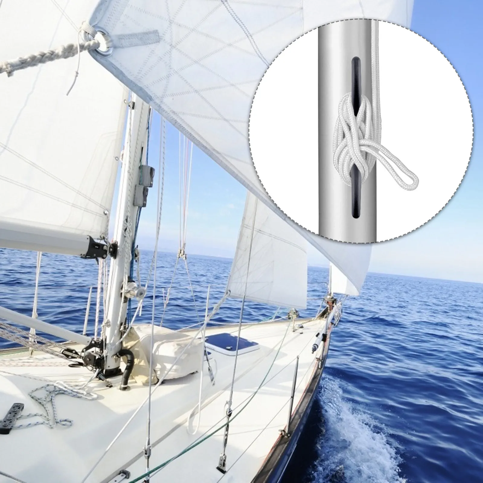 2Pcs Flagpole Cleat Hook Heavy Duty Nylon Tie Rope Flagpole Boat Tarps Easy Install Cleat Hook Cast for Flag Rope