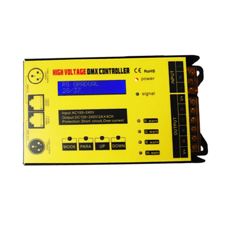 high-pressure Led Strip Controller AC220V  DMX512 RGB RGBW Led Controller ; For Rgbw Led 2835 5070 Strip
