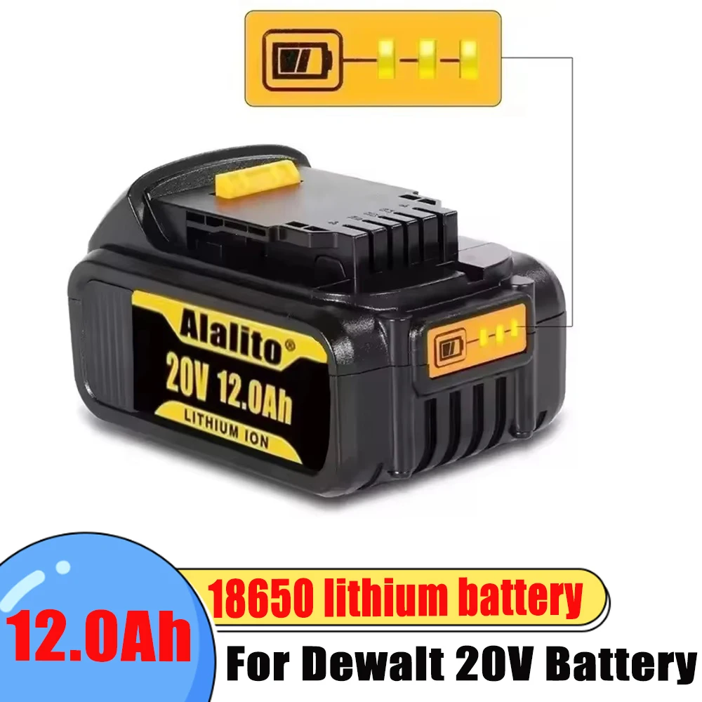 Замена аккумулятора 20 В, 6 Ач для литий-ионных аккумуляторов DeWalt DCB203 DCB206 DCB205 DCB204 DCB200Power Tools