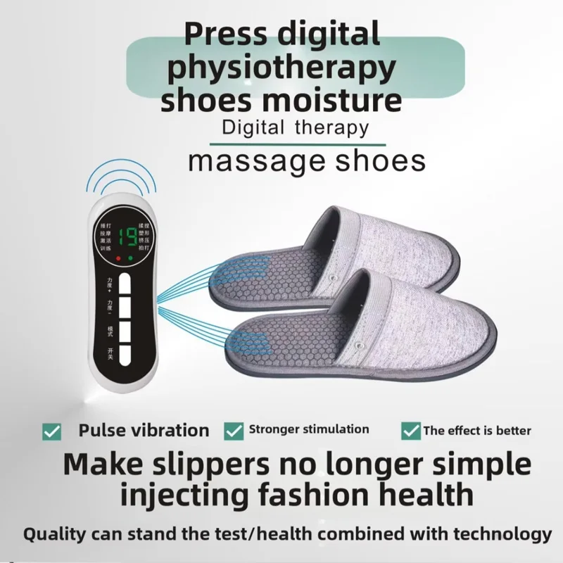 Pulse Electric Therapy USB Massager Slippers Non-Slip Home Foot Electrode Microcurrent EMS Foot Treatment Slippers