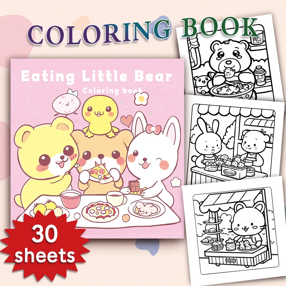 1pc, Teen Girls Coloring Book - Teen Coloring Book - 30 Sheets, 8.3x 8.3in, For Adult Stress Relief, Christmas, Halloween Gifts