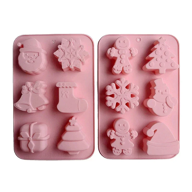 

Christmas Cookie Cutter Tree Snowflake Snowman Chocolate Candy Mold 3D Biscuit Cake Mould Baking Tool DIY Model Party Supplies