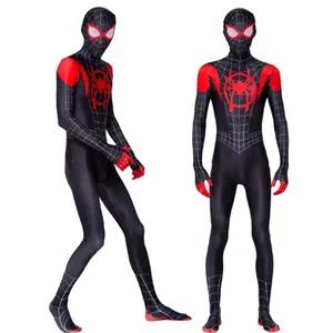 Çocuklar örümcek adam cosplay kostüm fantezi takım elbise süper kahraman miles morales film, rol yapma, erkek, kız, cadılar bayramı, karnaval, bodysuit 6 Büyük satış-fantezi-cadılar bayramı-çocuk-küçük kız-no. 6