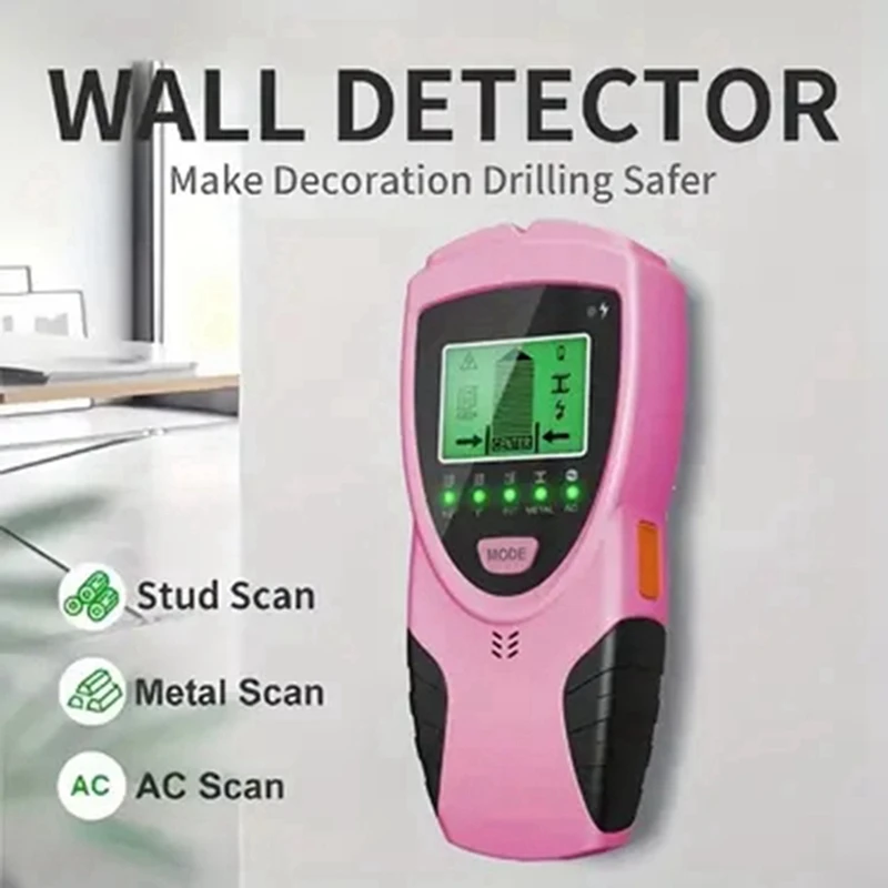 5-In-1 Wall Scanner Wood Current  Edge Center Finding Digital Stud Finder Sensor Wall Multi Function Scanner