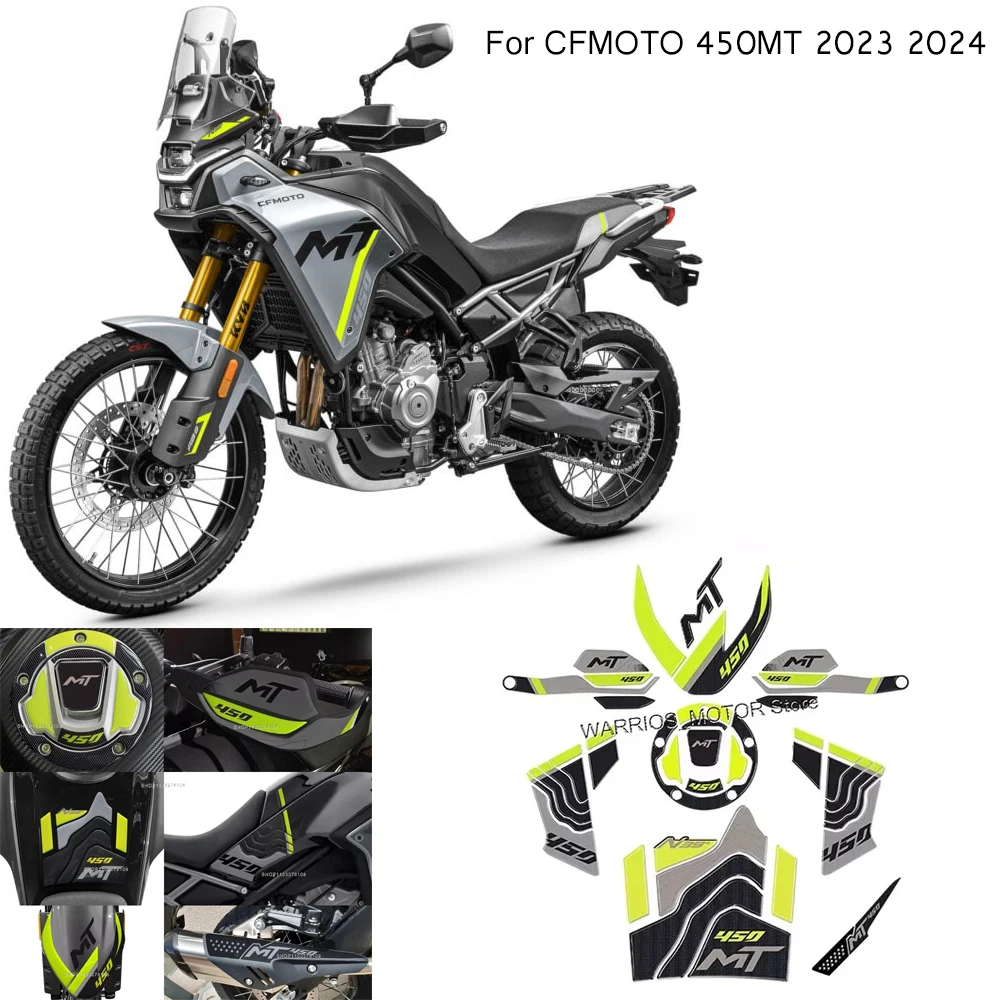 

Для CFMOTO 450MT 2024 2023, ограниченная серия, 3D эпоксидная смола, мотоциклетный скутер, защитная наклейка на бак, новая декоративная наклейка