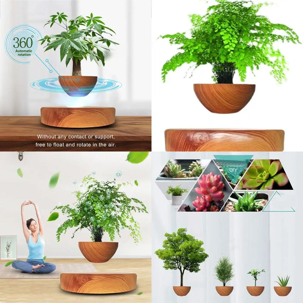 

Magnetic Levitation Planters: Suspended Hanging Flower Pots for Indoor Greenery