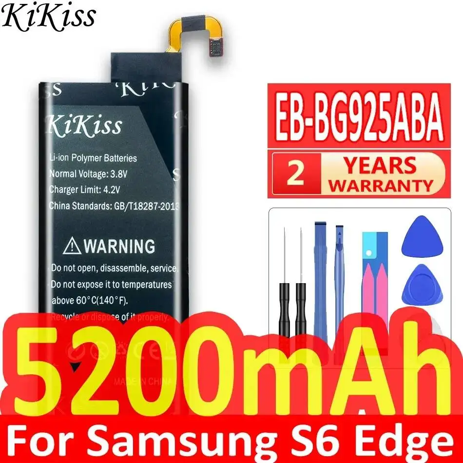 5200mAh EB-BG925ABE EB-BG925ABA Mobile Phone Battery Premium Replacement For Samsung Galaxy S6 Edge G925 G925S G925K G9200