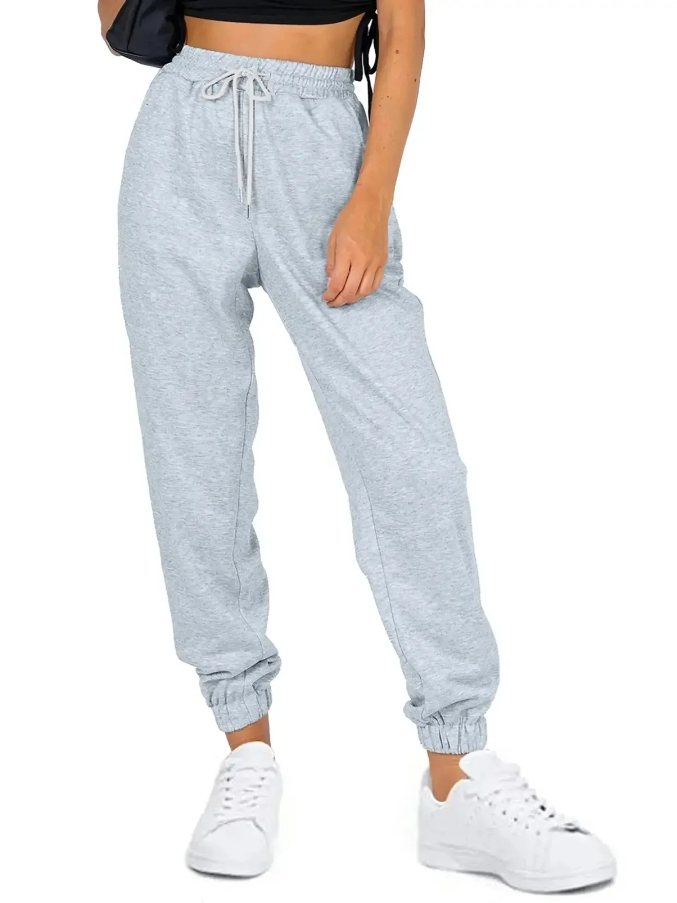 

Women's Cinch Bottom Sweatpants High Waisted Athletic Joggers