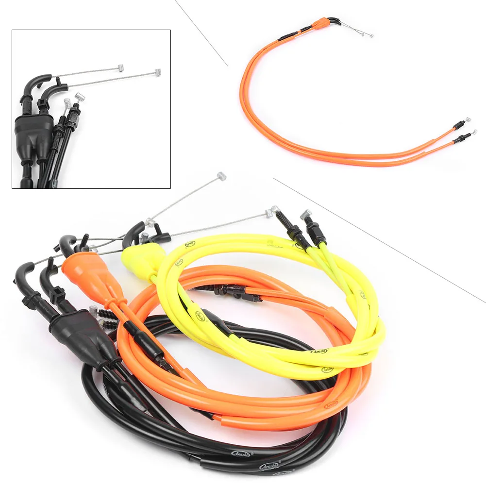 MT-07 Motorcycle Accelerator Lines Throttle Cables Replacement For YAMAHA MT07 2014 2015 2016 2017 2Pcs