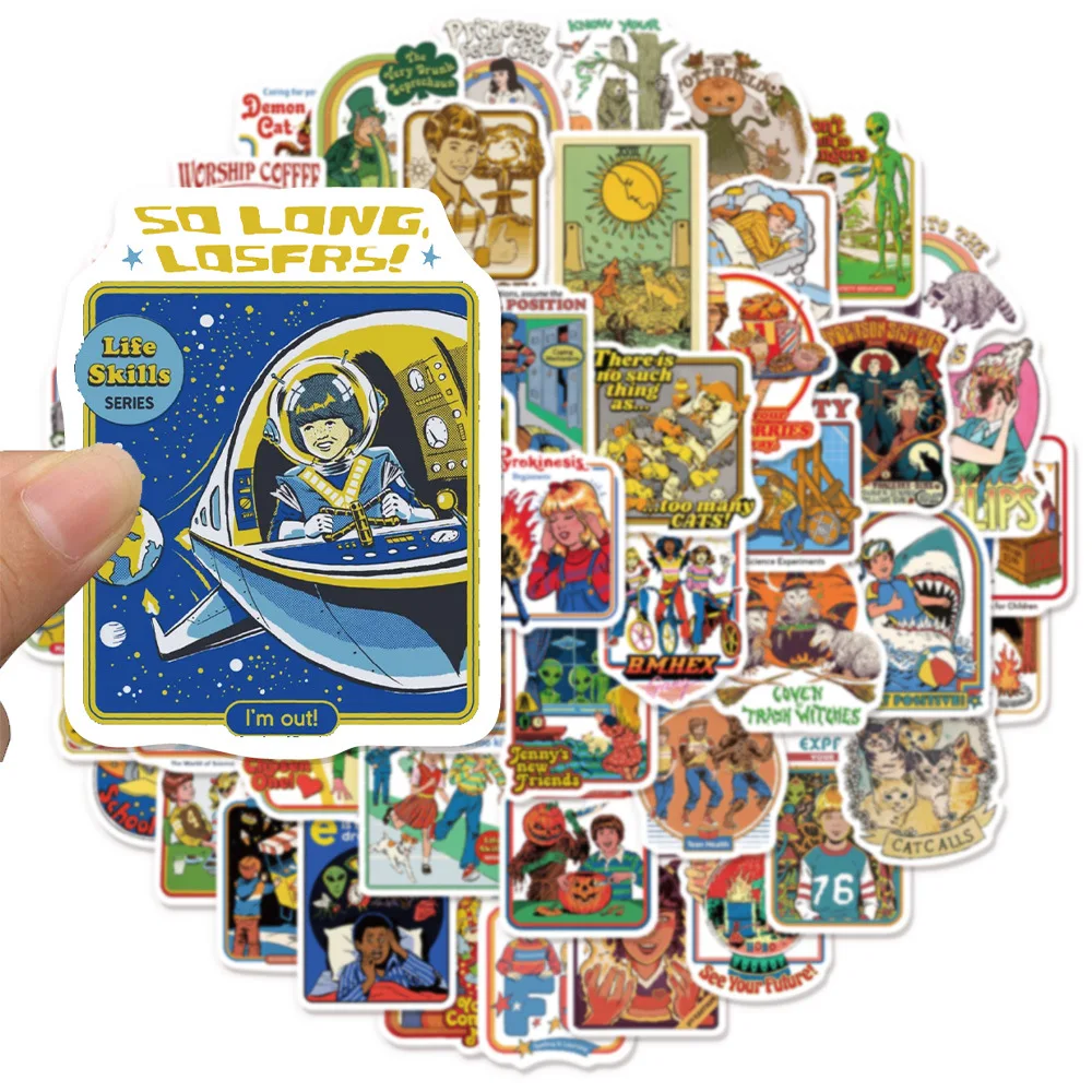 50 قطعة سلسلة الرعب الرجعية الكتابة على الجدران ملصقات سكيت الهاتف الدراجة سيارة حقيبة الغيتار الأمتعة المحمول كول مضحك ملصق الهدايا #4