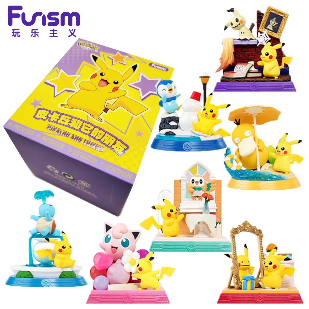 

Original Funism Pokemon Pikachu and Friend Series Blind Box Collectible Desktop Ornaments Trendy Toy Christmas Gifts for Friends