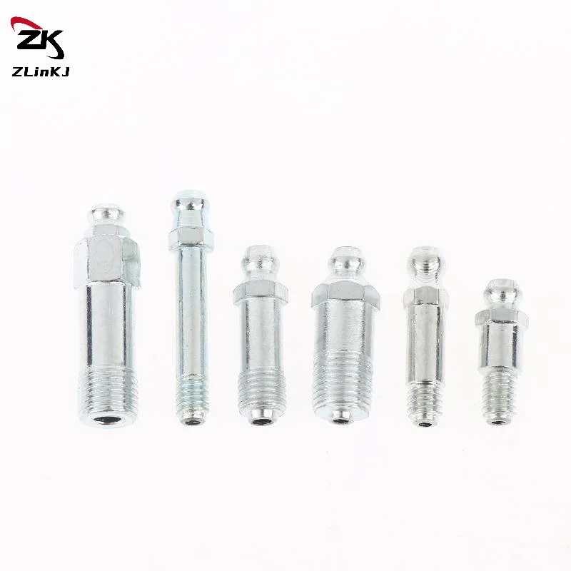 (ZYDD01) 5Pcs Lengthened Grease Nipple Special Zerk M6 M8 M10 Metric Head Connector Straight Type
