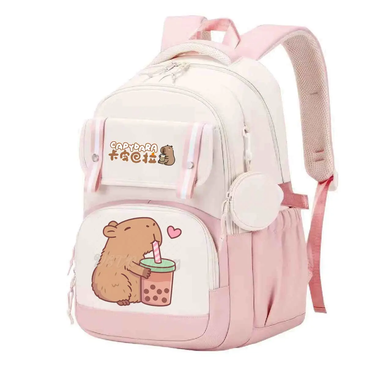 Mochila bonita de té de burbujas de Capibara, mochilas escolares de gran capacidad para mujeres y niñas, bolsas de regalos para amantes de Capybara, bolsas para estudiantes