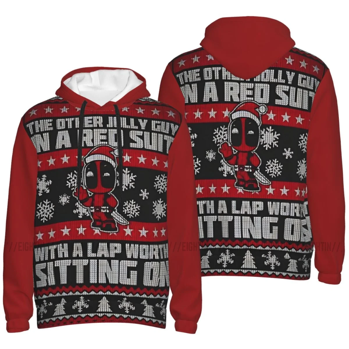 

Deadpools уродливые рождественские толстовки для мужчин и женщин, теплые толстовки с супергероями, осенний пуловер большого размера, подарки для рождественской вечеринки