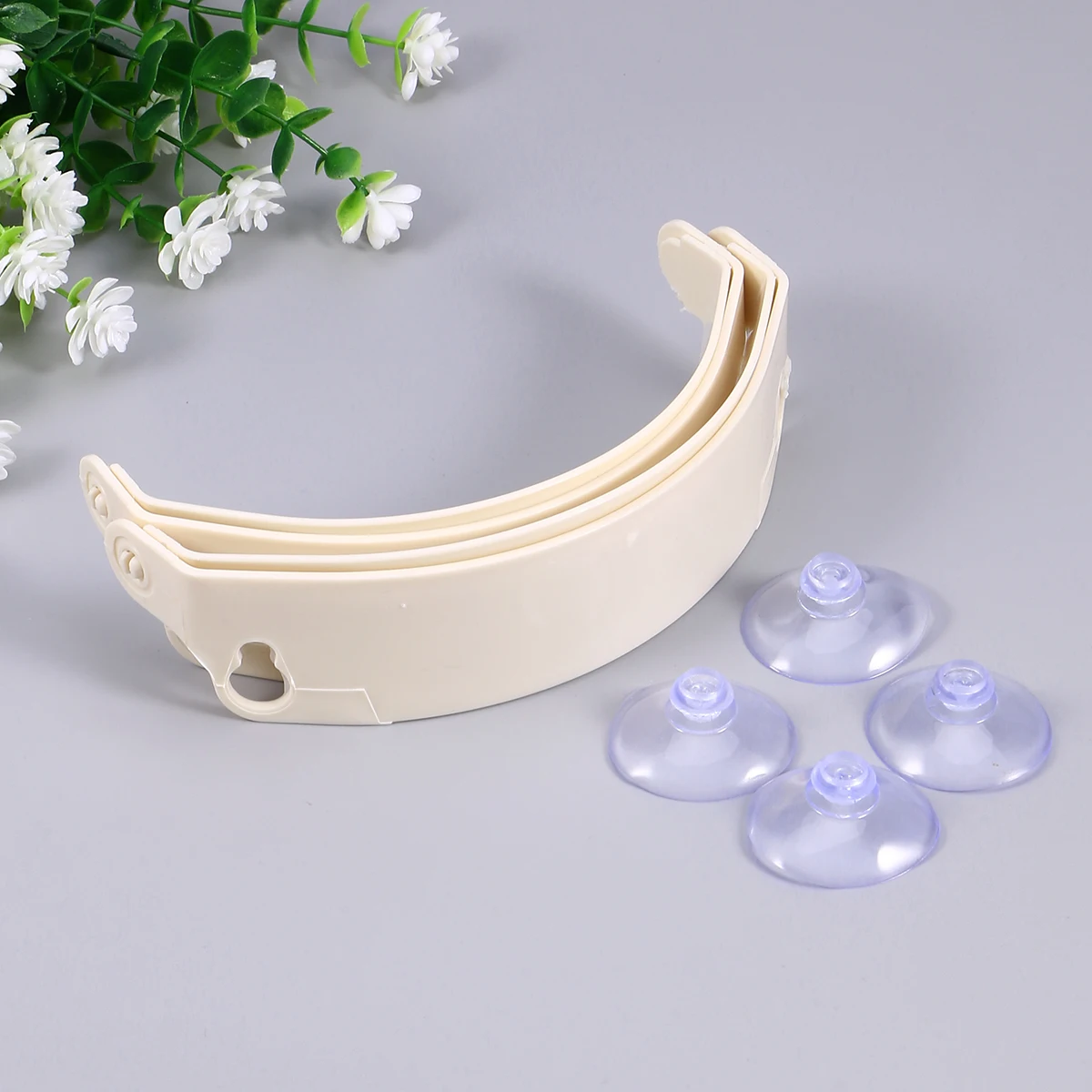 

2Pcs Tiny Portable Trash Bag Holder Suction Cup for Kitchen Home Bbq Camping Beige Bracket Garbage Bag Holder