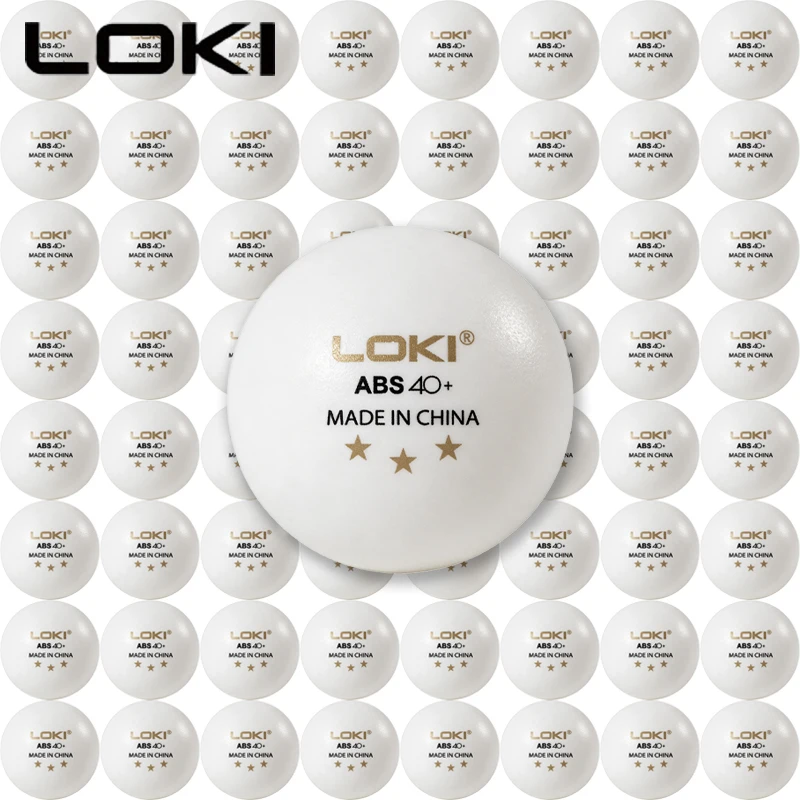 20/50/100PCS LOKI 3 Star Table Tennis Balls 40+ ABS Seamed Ping Pong Balls Training Competitong Balls Bubble Column Packing